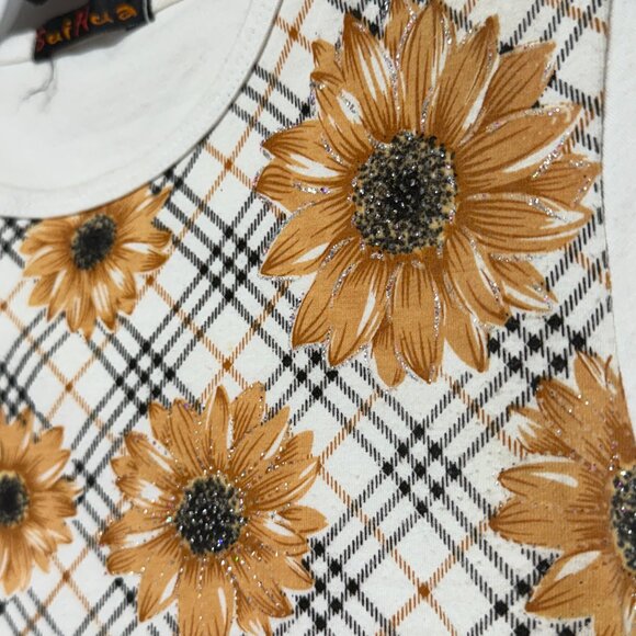 3/10$, Orange White Floral Top Size XS - Picture 5 of 12